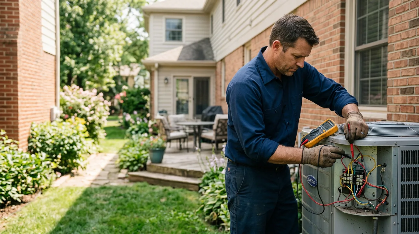 HVAC technician working near Milford, KS